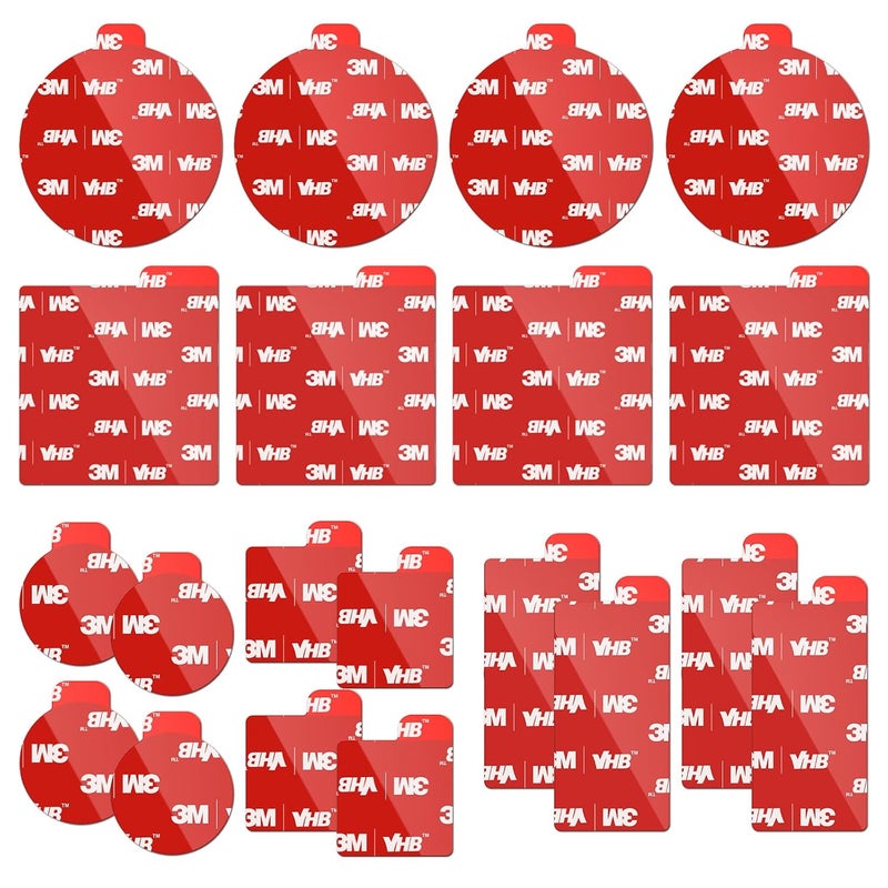 LUXIFY 3M Double Sided Tape Heavy Duty, 20PCS VHB 5952 Adhesive Pads - 1 in & 2 in Squares and Dots, 1x2 in Rectangles, Strong Hold Mounting Tape for Crafts, Photos, Home & Office Use - Image 1